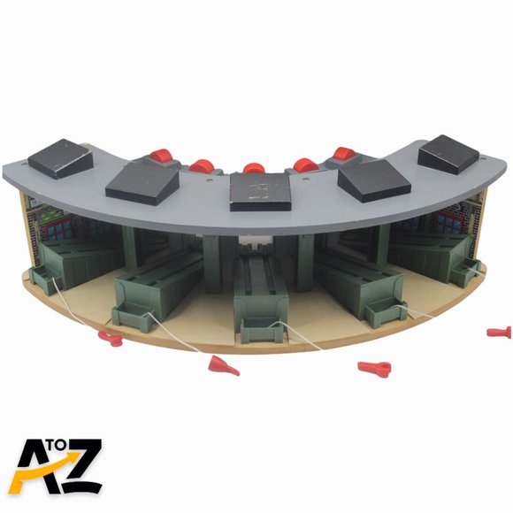 Thomas the Train & Friends Wooden Railway Deluxe Tidmouth Engine Shed Roundhouse - Picture 5 of 12